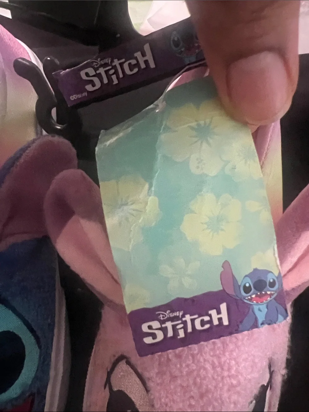 New with tags..Disney Stitch Plush Slip-On Kids Shoes - Blue & Pink